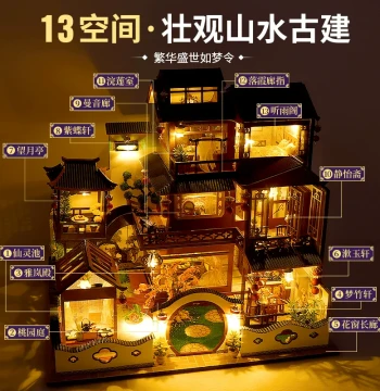 Creative Handmade DIY Birthday Gift for Men and Women Wedding Gift House Building Blocks Practical Wedding Toy Ornament