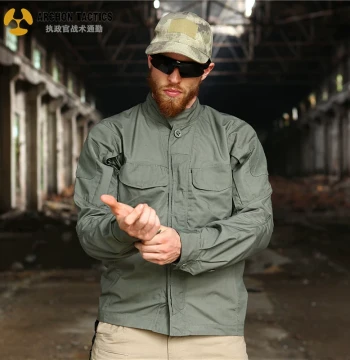Archon Scout Outdoor Long-Sleeve Tactical Shirt Men Waterproof Military Fan Multi-Pocket Shirt Camouflage Jacket Coat