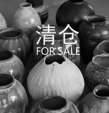 Clearance Chinese Classical Hand-Painted Retro Ceramic Vase, Black/White/Gray Irregular Shape for Living Room Home Decor
