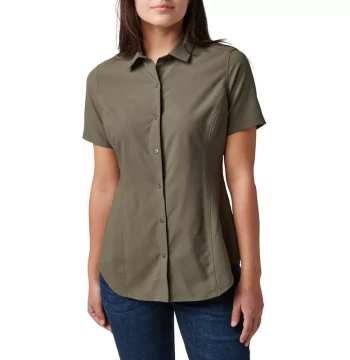 5.11 Tactical Women's Short-Sleeve Shirt Model 61337 'Jeannie' - Elastic, Quick-Dry, Sun-Protective, and Breathable Summer Outdoor Shirt