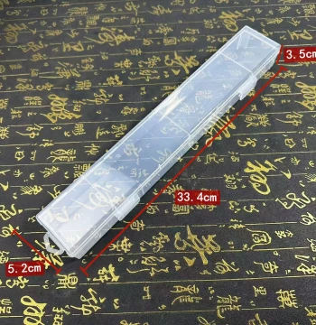 Rectangular Transparent Plastic Brush Case for Calligraphy, Watercolor, and Art Brushes, Student Storage Box