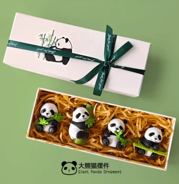 Chinese-Style Cultural Creative Souvenir Gift for Foreign Clients, Birthday Gift with Panda Elements, Decorative Ornament for Travel Abroad