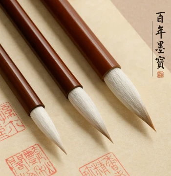 Li Xiaoping Lingyun Mixed-Hair Brush Set – Goat-Mixed Hair Brushes for Regular Script, Ideal for Beginners Learning Writing and Calligraphy