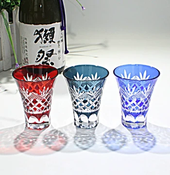 Japanese-Style Sake Shot Glass, Hand-Carved Edo Kiriko Craft, Factory Direct Gift