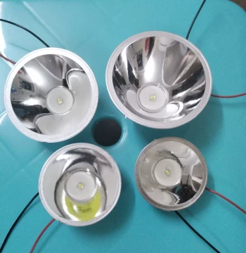 3.7V Outdoor Power Supply Large Spot Strong Light Mining Lamp LED Spotlight Aluminum Reflector Cup Headlamp Accessories