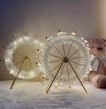 Baby's Breath Starry Ferris Wheel DIY Night Light Kit - Creative Glass Bead Desk Ornament for Room Decoration