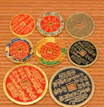 Lucky Coin Pendant - Ancient-Style Square-Hole Bronze Charm with Enhanced Thickness for Good Fortune and Protection
