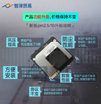 PM2.5 and PM10 Air Quality Detection Sensor Module, High-Precision Laser for Dust and Particulates