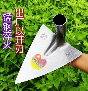 Agricultural Manganese Steel Quenched Triangular Hoe for Trenching, Ridging, and Soil Cultivation - Gardening and Land Clearing Tool