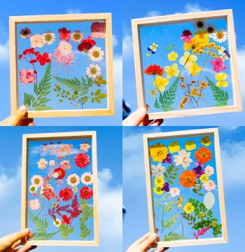Handmade Dried Flower Frame DIY Kit, Pressed Flower Acrylic Frame, Botanical Glass Frame, Premium Display Frame
