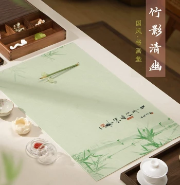 [Buy 2 Get 10% Off] Fresh Style Felt Calligraphy Mat - Thickened National Trend Design for Practice, Painting, and Traditional Scholar's Desk Setup, Ideal for Beginners