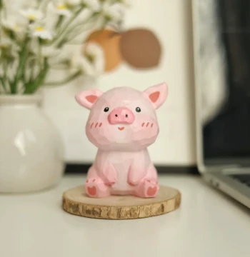 Hand-Carved Wooden Zodiac Cartoon Desktop Figurine - Cute Office Desk Decor, Stress-Relief Healing Gift