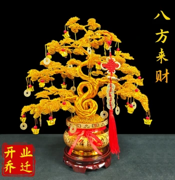 Money Tree Handicraft – Lucky Wealth Attracting Ornament, Creative Decoration for Living Room, Office, or Store Opening Gift