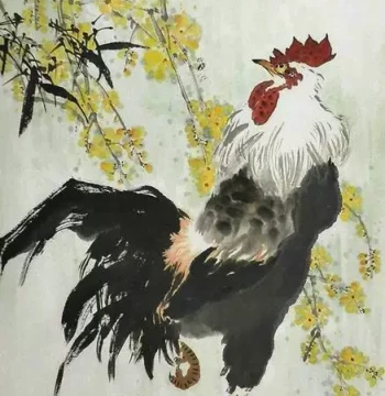 Hand-Painted Chinese Flower & Bird Art: Pastoral Decor by Sun Yiqun, Small 3-Chi Lotus, Pomegranate & Gourd (A96GG)