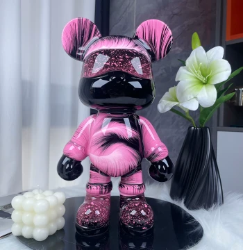 [Designer Collaboration] Handmade Fluid Bear DIY Kit - 32cm Small Decorative Figure for TV Stand