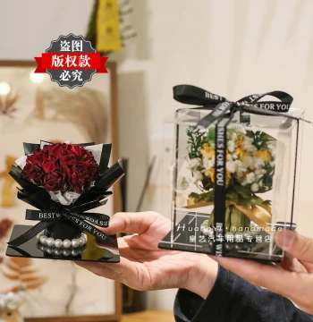Handmade Dried Rose Bouquet - Perfect Birthday, Qixi, or Valentine's Day Gift for Girlfriend; Car Dashboard Decoration