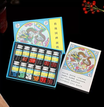 Snake/Dragon Year Gift Box: Jiang Sixutang × Taohuawu Woodblock New Year Painting Chinese Paint Set