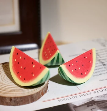 "Taste of Summer" Hand-Carved Watermelon Figurine | Cute Creative Desktop Decor Toy
