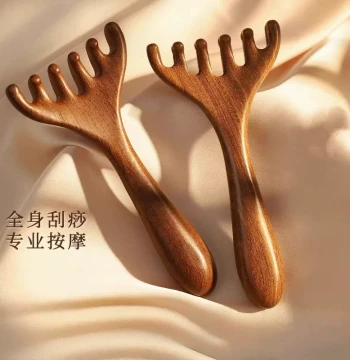 Antler Head Massager Comb for Meridian Therapy, Scalp Scraping, and Five-Claw Head Treatment Tool