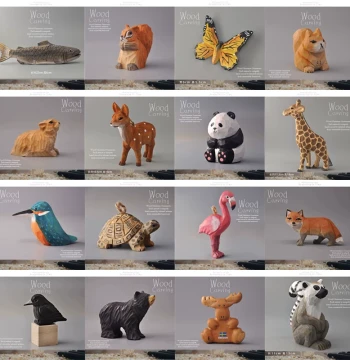 Tongde Hand-Carved Wooden Animal Toys - Realistic Models for Children's Educational Play