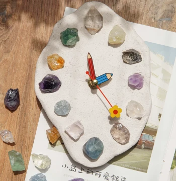 Crystal Clock DIY Craft Kit | Creative Desktop Figurine Gift for Friends, Couples, Mom