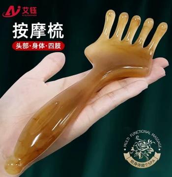 Meridian Massage Comb, Health Care Gua Sha Stick, Scalp Scratcher, Foot Acupoint Massager