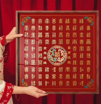 Hundred Happiness Chart Wedding Gift - 3D DIY Handcrafted Decor for Bride, Bridesmaids & Engagement