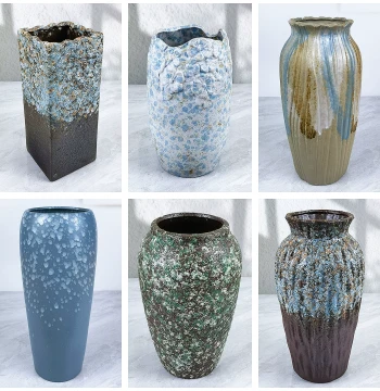 Vintage Ceramic Vase – Medium Chinese Style Planter for Fresh & Dried Flowers