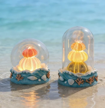 Sea Urchin Shell Night Light DIY Craft Kit, Gift for Kids and Moms on Mother's Day, Decorative Ornament