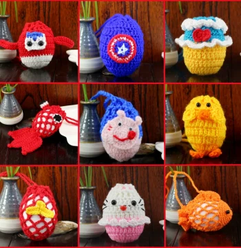 Hand-Knitted Egg Net Pouch for Children - Traditional Craft for Start of Summer & Dragon Boat Festival