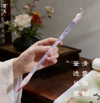 Lanzhai Mixed-Hair Calligraphy Brush (Medium Kai) - Premium New Chinese Style Painting & Writing Set for Beginners, Ladies, and Students