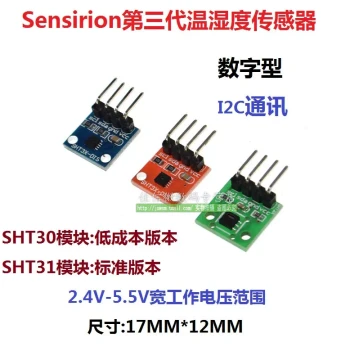 SHT30 SHT31 SHT35 Temperature and Humidity Sensor Module with I2C Communication, Digital DIS, and Wide Voltage