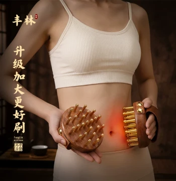Meridian Brush and Massage Comb for Abdomen and Full Body - Gua Sha Tool for Liver Meridian and Leg Massage