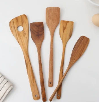Wooden Spatula for Non-Stick Pans, Compact Frying and Stir-Fry Scoop for Home Kitchen Use