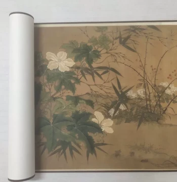 Qian Xuan 'Flowers and Birds' - Fine Brush Color Painting on Paper/Silk Scroll, High-Quality Inkjet Reproduction for Wall Decor