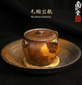 Export to Japan Purple Clay Reduction-Fired Handled Teapot, Natural Color Wuxiang Baoding Lidded Bowl, Retro Portable Outdoor Brewing Pot