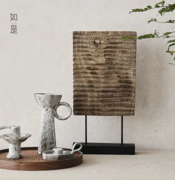 Rushi Wabi-Sabi Vintage Decorative Ornament, Handmade Abstract Zen Piece for Homestays and Hotels