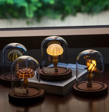 DIY Handmade Birthday Gift for Her or Him: Vintage-Style Sea Urchin & Conch Shell Night Light, Perfect for Best Friends and Mother's Day Decor