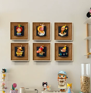 Blind Box Storage Display Frame DIY Collection Showcase for Pop Mart Figures Trendy American Style Handcrafted Ornament