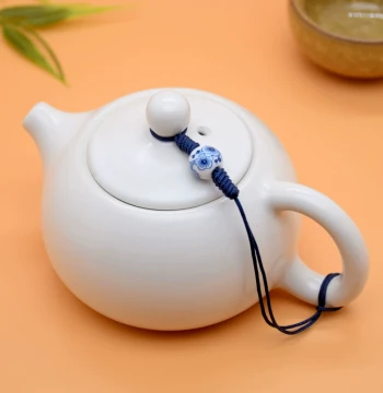 Anti-Drop Cord for Blue-and-White Porcelain and Zisha Teapots: Lid Connection Rope for Xishi Teapots, Handled Pots, and Cups