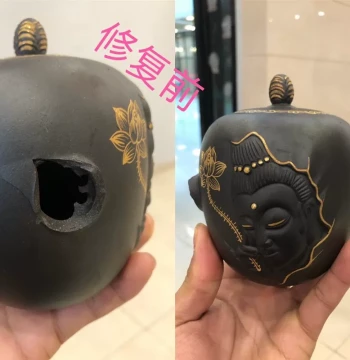 Invisible Repair Kit for Zisha Teapots – Clay Paste, Color Matching, Knob Replacement, Crack Fixing for Chai-Shao Pots, Custom Lid Service Available