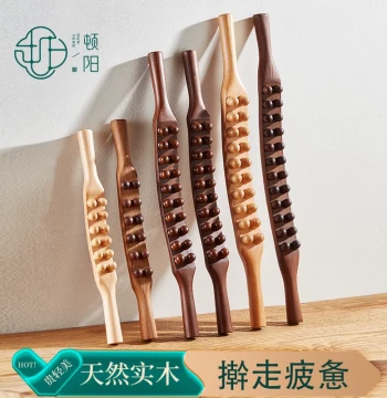 Dunyang Double-Row Muscle Rolling Stick for Full-Body Massage, Gua Sha, and Meridian Clearing