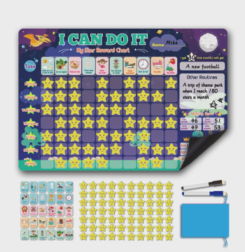 Direct Sales English Children's Magnetic Habit and Behavior Formation Self-Discipline Chart, Reward Refrigerator Magnet GB020 Plastic