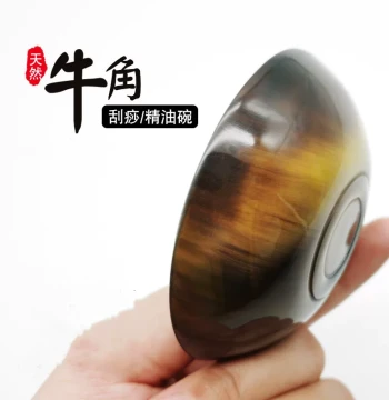Natural Horn Gua Sha Bowl Leg Slimming Magic Tool Gua Sha Cylinder Massage Device Full Body Meridian Clearing Tool