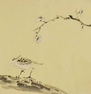 Chinese Ink Wash Painting: Hand-Painted Flower-Bird and Figure Miniatures without Signature - Minimalist Decor for Living Room, Dining Area, or Office (GG)