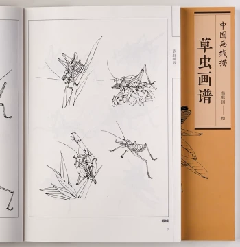 Insect Painting Spectrum - Chinese Line Drawing Atlas for Copying, Gongbi, and Bird-and-Flower Sketches