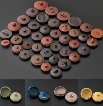 Price for One: Semi-Handmade Zisha Teapot Lid, Optional Yixing Purple, Yellow, Green, White, or Zhuni Clay, Single Tea Accessory