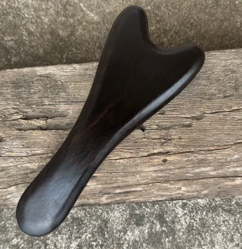 Ebony Wood Meridian Massage Stick for Bladder Channel and Spinal Points - 10-Year Warranty