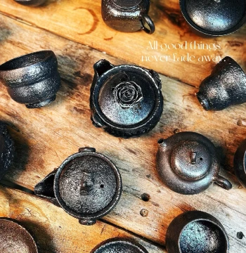 [Zisha Series] Yanhuotang Wood-Fired Uncoated Hand-Pinched Baoping Lidded Bowl Teapot, Fair Cup, and Master Cup