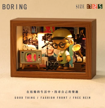 Khalil Fong Album Frame Memorial Set – Creative Music Diorama, Handcrafted Miniature Decor and Figurine
